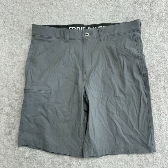 NWOT Eddie Bauer Rainier 10” Tech Shorts Men’s 36 Cargo Outdoor Gray J181 - Picture 2 of 7